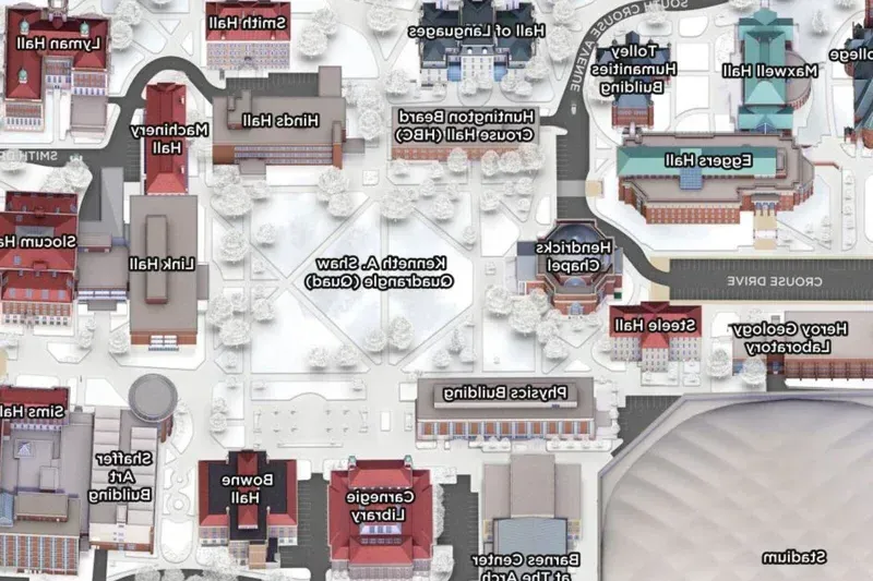 Interactive campus map for winter.